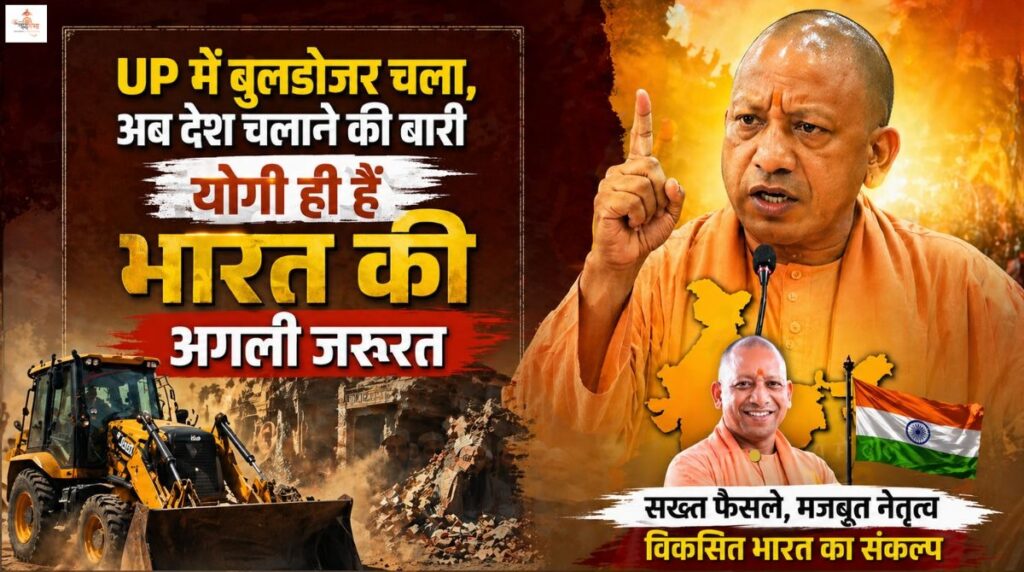 UP में बुलडोज़र चला, अब देश चलाने की बारी, योगी ही हैं भारत की अगली जरुरत