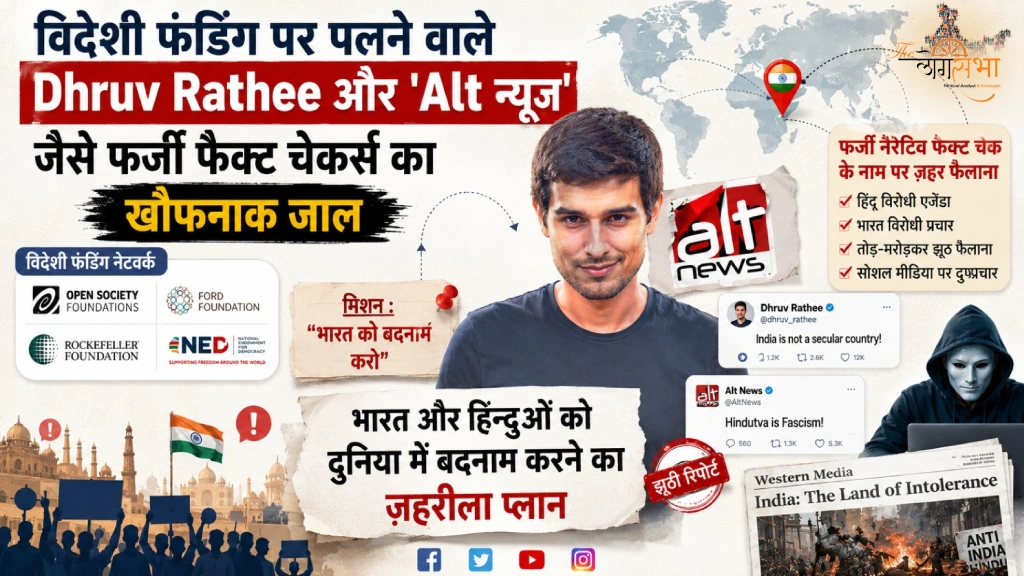 विदेशी फंडिंग पर पलने वाले Dhruv Rathee और 'Alt न्यूज़' जैसे फर्जी फैक्ट चेकर्स का खौफनाक जाल, भारत और हिन्दुओं को दुनिया में बदनाम करने का ज़हरीला प्लान