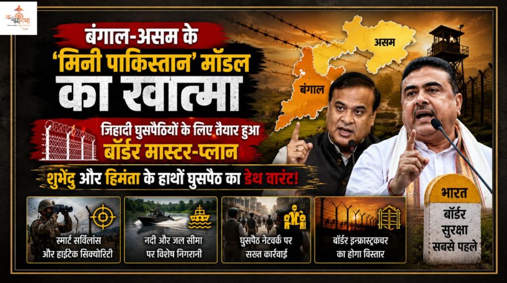 बंगाल-असम के 'मिनी पाकिस्तान' मॉडल का खात्मा, जिहादी घुसपैठियों के लिए तैयार हुआ बॉर्डर मास्टर-प्लान, शुभेंदु और हिमंता के हाथों घुसपैठ का डेथ वारंट!