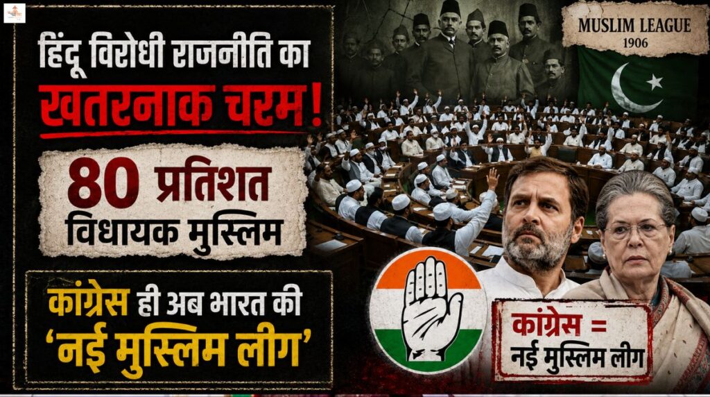 Anti-Hindu politics reaches a dangerous peak, with 80 percent of MLAs Muslim, and Congress now India's "new Muslim League."