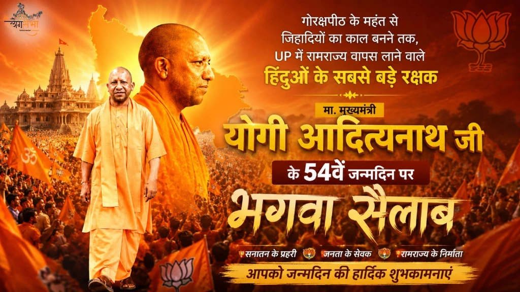 गोरक्षपीठ के महंत से जिहादियों का काल बनने तक, UP में रामराज्य वापस लाने वाले हिन्दुओं के सबसे बड़े रक्षक, योगी आदित्यनाथ के 54वें जन्मदिन पर भगवा सैलाब