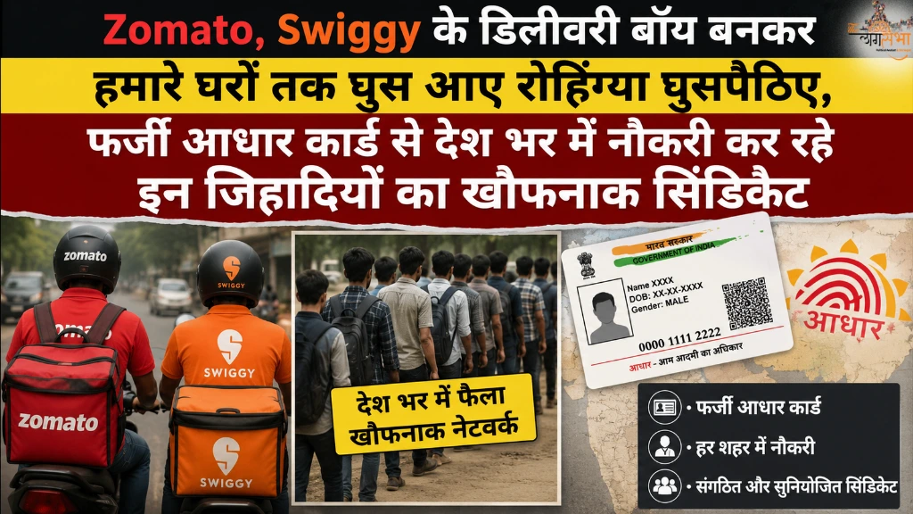 Zomato, Swiggy के डिलीवरी बॉय बनकर हमारे घरों तक घुस आए रोहिंग्या घुसपैठिए, फर्जी आधार कार्ड से देश भर में नौकरी कर रहे इन जिहादियों का खौफनाक सिंडिकेट