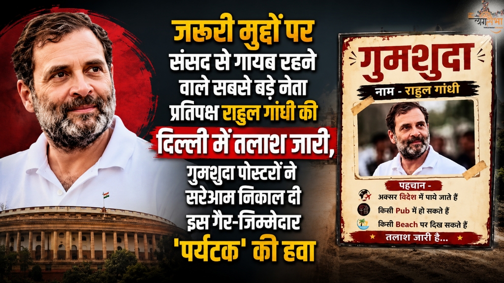 जरूरी मुद्दों पर संसद से गायब रहने वाले सबसे बड़े नेता प्रतिपक्ष राहुल गांधी की दिल्ली में तलाश जारी, गुमशुदा पोस्टरों ने सरेआम निकाल दी इस गैर-जिम्मेदार 'पर्यटक' की हवा
