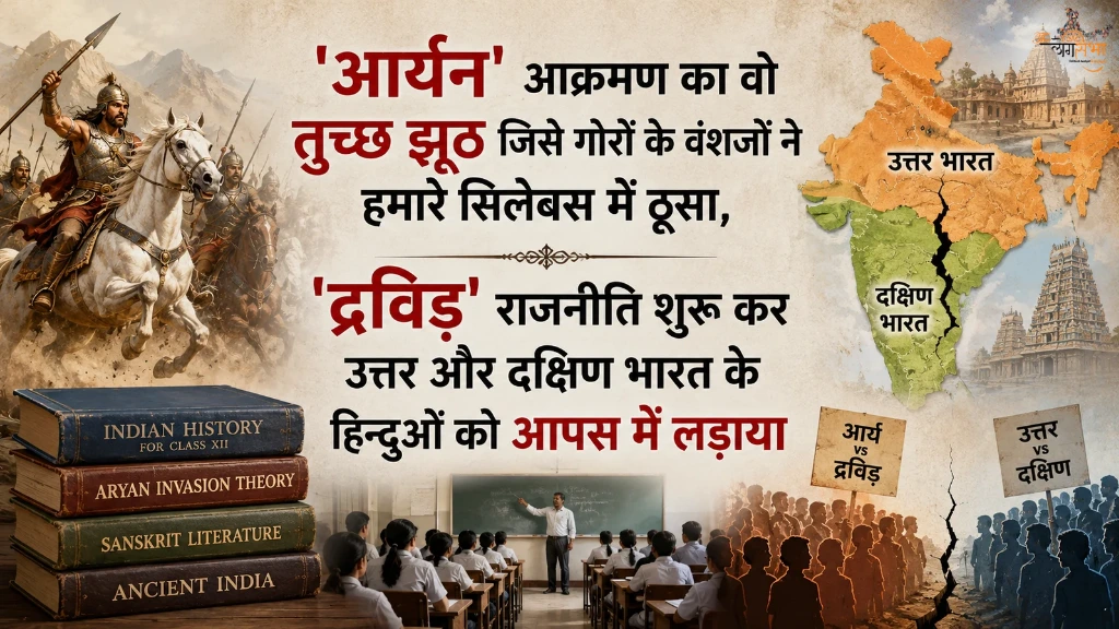 'आर्यन' आक्रमण का वो तुच्छ झूठ जिसे गोरों के वंशजों ने हमारे सिलेबस में ठूसा, 'द्रविड़' राजनीति शुरू कर उत्तर और दक्षिण भारत के हिन्दुओं को आपस में लड़ाया