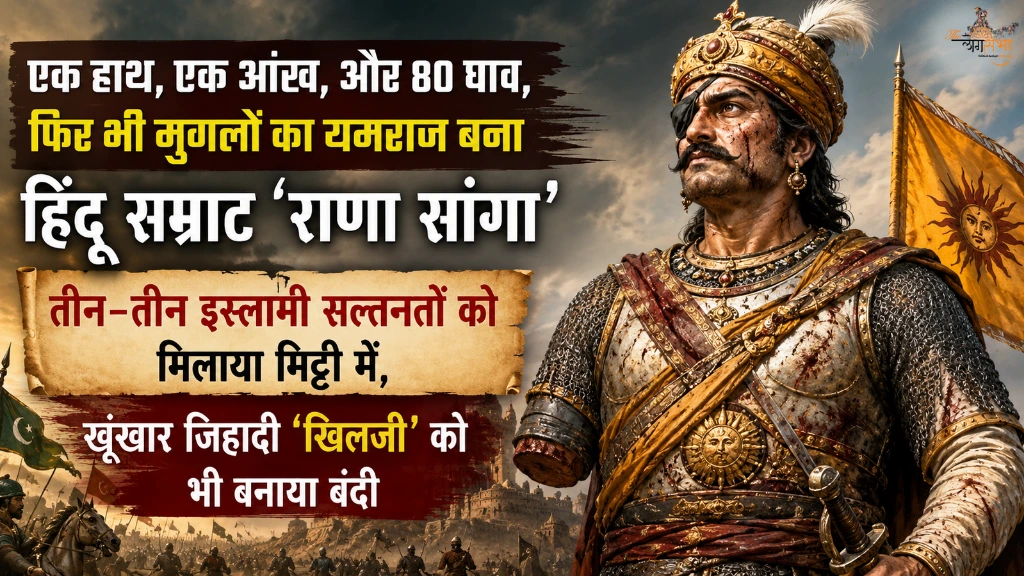 एक हाथ, एक आंख, और 80 घाव, फिर भी मुगलों का यमराज बना हिंदू सम्राट 'राणा सांगा', तीन-तीन इस्लामी सल्तनतों को मिलाया मिट्टी में, खूंखार जिहादी 'खिलजी' को भी बनाया बंदी