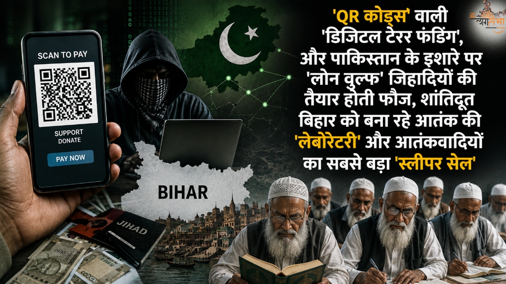 'QR कोड्स' वाली 'डिजिटल टेरर फंडिंग', और पाकिस्तान के इशारे पर 'लोन वुल्फ' जिहादियों की तैयार होती फौज, शांतिदूत बिहार को बना रहे आतंक की 'लेबोरेटरी' और आतंकवादियों का सबसे बड़ा 'स्लीपर सेल'